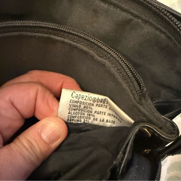 Capezio 
Black Faux Leather Handbag- Vintage Y2K - Picture 8 of 12